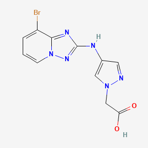 2-(4-((8-Bromo-[1,2,4]triazolo[1,5-A]pyridin-2-YL)amino)-1H-pyrazol-1-YL)acetic acid