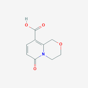 molecular formula C9H9NO4 B2436450 6-Oxo-3,4-dihydro-1H-pyrido[2,1-c][1,4]oxazine-9-carboxylic acid CAS No. 1522556-92-8