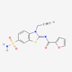 (Z)-N-(3-(prop-2-yn-1-yl)-6-sulfamoylbenzo[d]thiazol-2(3H)-ylidene)furan-2-carboxamide