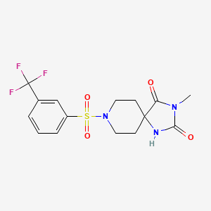 3-Methyl-8-((3-(trifluoromethyl)phenyl)sulfonyl)-1,3,8-triazaspiro[4.5]decane-2,4-dione