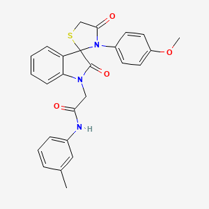 2-(3'-(4-methoxyphenyl)-2,4'-dioxospiro[indoline-3,2'-thiazolidin]-1-yl)-N-(m-tolyl)acetamide