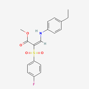 methyl (2E)-3-[(4-ethylphenyl)amino]-2-[(4-fluorophenyl)sulfonyl]acrylate