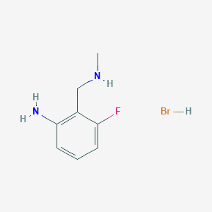 3-Fluoro-2-[(methylamino)methyl]aniline hydrobromide