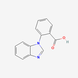 molecular formula C14H10N2O2 B2436530 2-(1H-1,3-benzodiazol-1-yl)benzoic acid CAS No. 29003-05-2