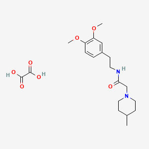 molecular formula C20H30N2O7 B2436550 N-[2-(3,4-Dimethoxy-phenyl)-ethyl]-2-(4-methyl-piperidin-1-yl)-acetamide CAS No. 1132820-11-1