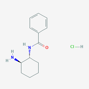 molecular formula C13H19ClN2O B2436572 N-[(1R,2R)-2-Aminocyclohexyl]benzamide;hydrochloride CAS No. 151434-95-6