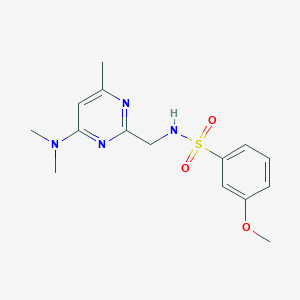 B2436583 N-((4-(dimethylamino)-6-methylpyrimidin-2-yl)methyl)-3-methoxybenzenesulfonamide CAS No. 1797811-93-8