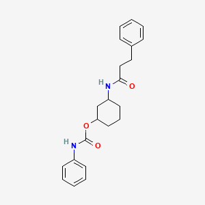 molecular formula C22H26N2O3 B2436631 3-(3-Phenylpropanamido)cyclohexyl phenylcarbamate CAS No. 1351605-00-9