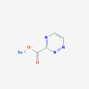 molecular formula C4H2N3NaO2 B2436635 Sodium 1,2,4-triazine-3-carboxylate CAS No. 1980038-44-5; 6498-04-0