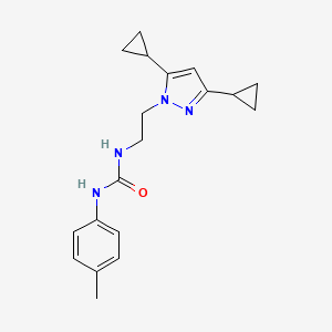 1-(2-(3,5-dicyclopropyl-1H-pyrazol-1-yl)ethyl)-3-(p-tolyl)urea