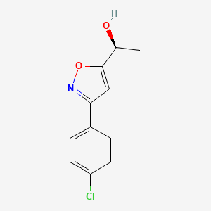 (1S)-1-[3-(4-chlorophenyl)-1,2-oxazol-5-yl]ethan-1-ol