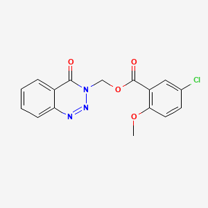 (4-Oxo-1,2,3-benzotriazin-3-yl)methyl 5-chloro-2-methoxybenzoate