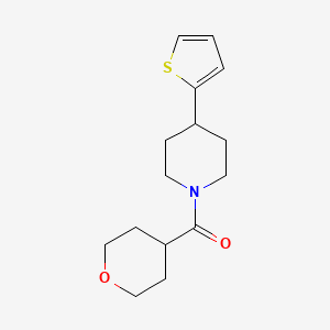 (tetrahydro-2H-pyran-4-yl)(4-(thiophen-2-yl)piperidin-1-yl)methanone