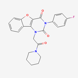 3-(4-fluorophenyl)-1-(2-oxo-2-(piperidin-1-yl)ethyl)benzofuro[3,2-d]pyrimidine-2,4(1H,3H)-dione