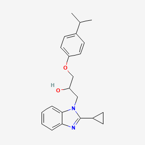 1-(2-Cyclopropylbenzimidazolyl)-3-[4-(methylethyl)phenoxy]propan-2-ol