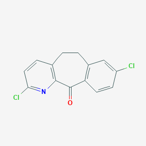 molecular formula C14H9Cl2NO B024367 2,8-Dichloro-5,6-dihydro-11H-benzo[5,6]cyclohepta[1,2-b]pyridin-11-one CAS No. 133330-61-7