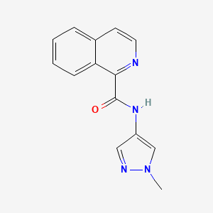 molecular formula C14H12N4O B2436707 N-(1-methyl-1H-pyrazol-4-yl)isoquinoline-1-carboxamide CAS No. 2320209-06-9