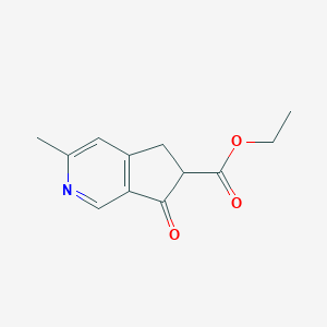 molecular formula C12H13NO3 B2436712 Ethyl 3-methyl-7-oxo-6,7-dihydro-5H-cyclopenta[C]pyridine-6-carboxylate CAS No. 1026417-03-7
