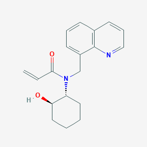 molecular formula C19H22N2O2 B2436730 N-[(1R,2R)-2-Hydroxycyclohexyl]-N-(quinolin-8-ylmethyl)prop-2-enamide CAS No. 2411178-96-4