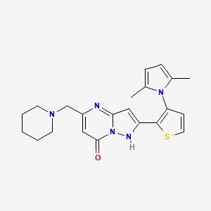 2-[3-(2,5-dimethyl-1H-pyrrol-1-yl)-2-thienyl]-5-(piperidinomethyl)pyrazolo[1,5-a]pyrimidin-7-ol