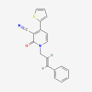 2-oxo-1-[(2E)-3-phenylprop-2-en-1-yl]-4-(thiophen-2-yl)-1,2-dihydropyridine-3-carbonitrile
