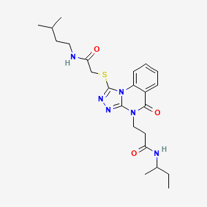 N-(sec-butyl)-3-[1-({2-[(3-methylbutyl)amino]-2-oxoethyl}thio)-5-oxo[1,2,4]triazolo[4,3-a]quinazolin-4(5H)-yl]propanamide