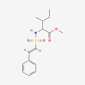 molecular formula C15H21NO4S B2436746 methyl 3-methyl-2-[[(E)-2-phenylethenyl]sulfonylamino]pentanoate CAS No. 1242095-70-0