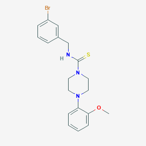 N-[(3-Bromophenyl)methyl]-4-(2-methoxyphenyl)piperazine-1-carbothioamide