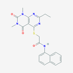 2-((2-ethyl-6,8-dimethyl-5,7-dioxo-5,6,7,8-tetrahydropyrimido[4,5-d]pyrimidin-4-yl)thio)-N-(naphthalen-1-yl)acetamide