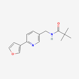 molecular formula C15H18N2O2 B2436750 N-((6-(furan-3-yl)pyridin-3-yl)methyl)pivalamide CAS No. 2034308-96-6