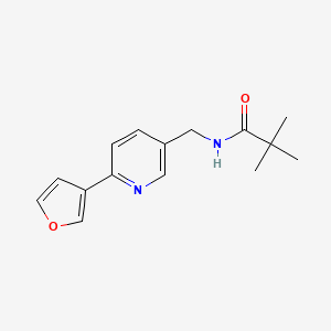 N-((6-(furan-3-yl)pyridin-3-yl)methyl)pivalamide