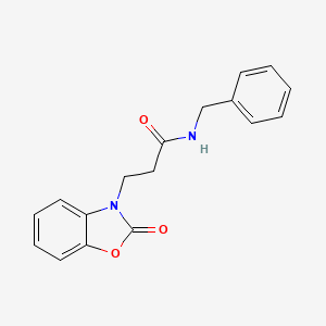 molecular formula C17H16N2O3 B2436758 N-benzyl-3-(2-oxo-1,3-benzoxazol-3-yl)propanamide CAS No. 851988-84-6