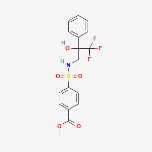 molecular formula C17H16F3NO5S B2436767 methyl 4-[(3,3,3-trifluoro-2-hydroxy-2-phenylpropyl)sulfamoyl]benzoate CAS No. 1396750-33-6