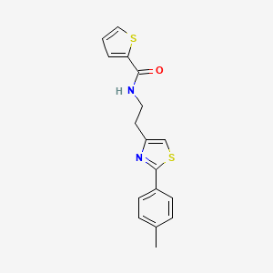 molecular formula C17H16N2OS2 B2436778 N-{2-[2-(4-methylphenyl)-1,3-thiazol-4-yl]ethyl}thiophene-2-carboxamide CAS No. 896608-79-0