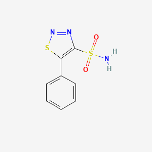 molecular formula C8H7N3O2S2 B2436795 5-Phenylthiadiazole-4-sulfonamide CAS No. 2305253-48-7
