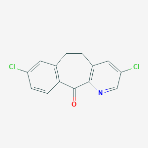 molecular formula C14H9Cl2NO B024368 3,8-二氯-5,6-二氢-11H-苯并[5,6]环庚并[1,2-b]吡啶-11-酮 CAS No. 183483-27-4