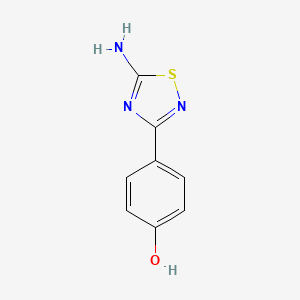 molecular formula C8H7N3OS B2436852 4-(5-Amino-1,2,4-thiadiazol-3-yl)phenol CAS No. 1153978-69-8