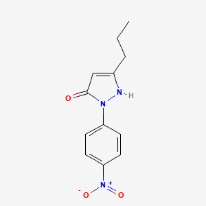 molecular formula C12H13N3O3 B2436853 1-(4-nitrophenyl)-3-propyl-1H-pyrazol-5-ol CAS No. 418804-55-4