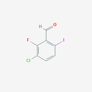 molecular formula C7H3ClFIO B2436865 3-Chloro-2-fluoro-6-iodobenzaldehyde CAS No. 2244721-29-5