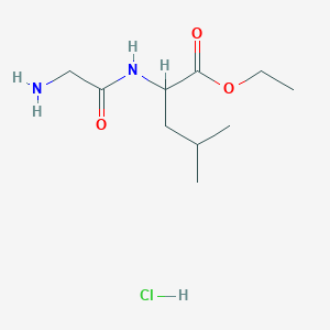 molecular formula C10H21ClN2O3 B2436889 Ethyl 2-(2-aminoacetamido)-4-methylpentanoate hydrochloride CAS No. 2087-46-9