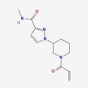 molecular formula C13H18N4O2 B2436986 N-methyl-1-[1-(prop-2-enoyl)piperidin-3-yl]-1H-pyrazole-3-carboxamide CAS No. 2196447-90-0