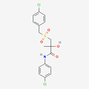 3-[(4-chlorobenzyl)sulfonyl]-N-(4-chlorophenyl)-2-hydroxy-2-methylpropanamide