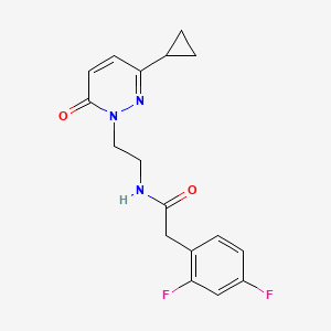 molecular formula C17H17F2N3O2 B2436993 N-(2-(3-cyclopropyl-6-oxopyridazin-1(6H)-yl)ethyl)-2-(2,4-difluorophenyl)acetamide CAS No. 2034563-59-0