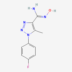 1-(4-fluorophenyl)-N'-hydroxy-5-methyl-1H-1,2,3-triazole-4-carboximidamide