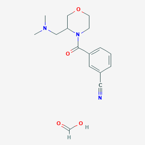 3-(3-((Dimethylamino)methyl)morpholine-4-carbonyl)benzonitrile formate