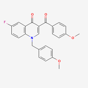 6-Fluoro-3-(4-methoxybenzoyl)-1-[(4-methoxyphenyl)methyl]-1,4-dihydroquinolin-4-one