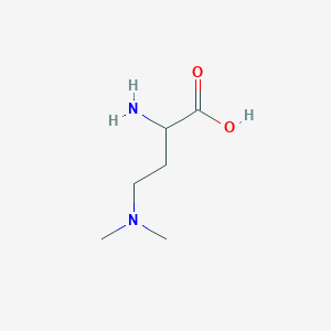 molecular formula C6H14N2O2 B2437011 2-Amino-4-(dimethylamino)butanoic acid CAS No. 3940-52-1