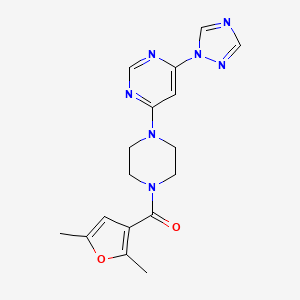 (4-(6-(1H-1,2,4-triazol-1-yl)pyrimidin-4-yl)piperazin-1-yl)(2,5-dimethylfuran-3-yl)methanone