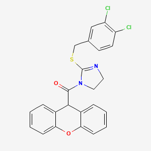 [2-[(3,4-dichlorophenyl)methylsulfanyl]-4,5-dihydroimidazol-1-yl]-(9H-xanthen-9-yl)methanone