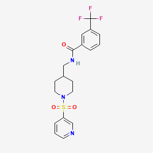 N-((1-(pyridin-3-ylsulfonyl)piperidin-4-yl)methyl)-3-(trifluoromethyl)benzamide